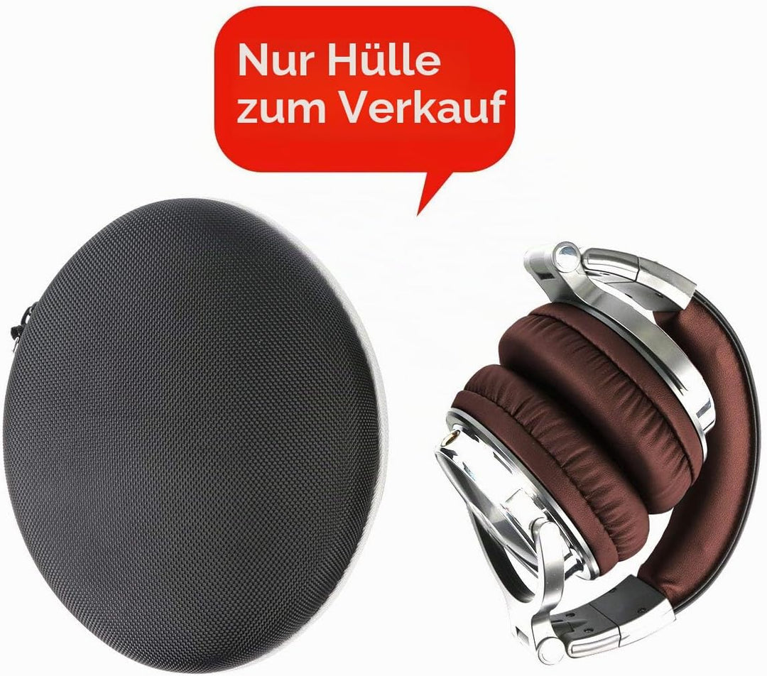 Khanka Hart Kopfhörer Tasche Für OneOdio DJ Kopfhörer Over-Ear Headset, Nur Tasche (Weiss Reissversc