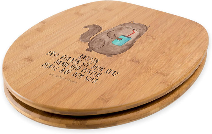 Mr. &amp; Mrs. Panda Motiv WC Sitz Katze Dose - Geschenk, Katzenfan, Toilettendeckel, Klobrille, Katzen,