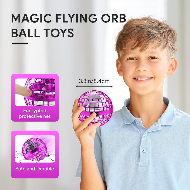 Fliegender Ball,Hand Controlled Hover Ball,Magic Fly Orb Schwebender Ball mit LED Licht Flying Spinn