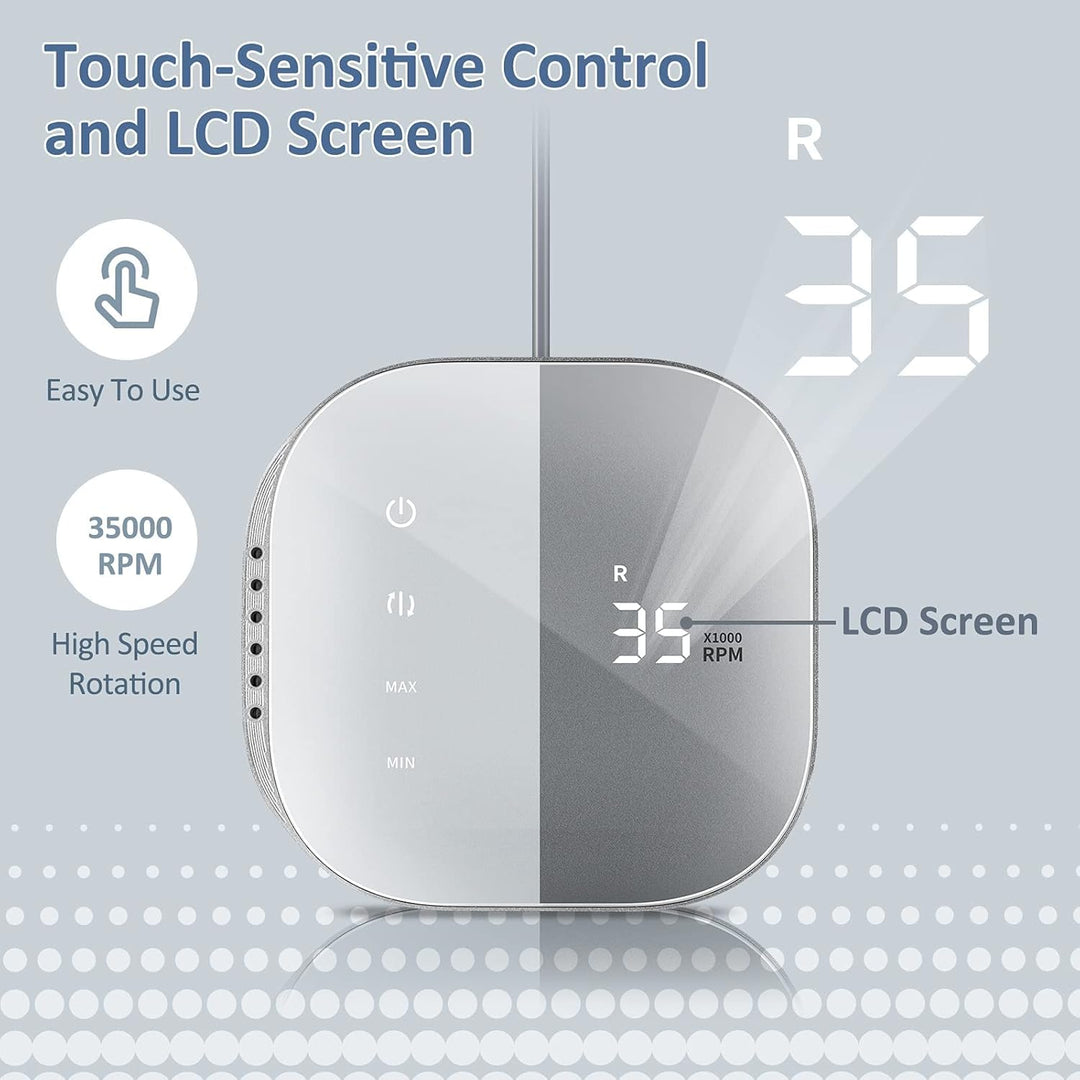 Madenia Elektrische Nagelfräser TouchPro Gelnägel 35000 U Min Profi Nagelfeile Elektrische Maniküre