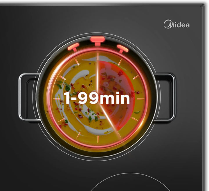 Midea KF500IX autarkes Kochfeld 4 Zonen / 60 cm/Touch Slider, Restwärmeanzeige, individueller Timer,