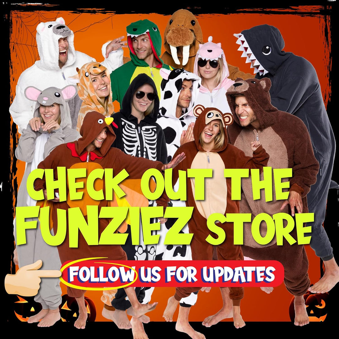 Funziez! Sherpa Bear Erwachsene Onesie Tier Halloween Kostüm Plüsch Teddy Einteiler Cosplay Anzug fü