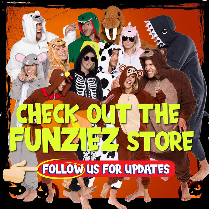 Funziez! Sherpa Bear Erwachsene Onesie Tier Halloween Kostüm Plüsch Teddy Einteiler Cosplay Anzug fü