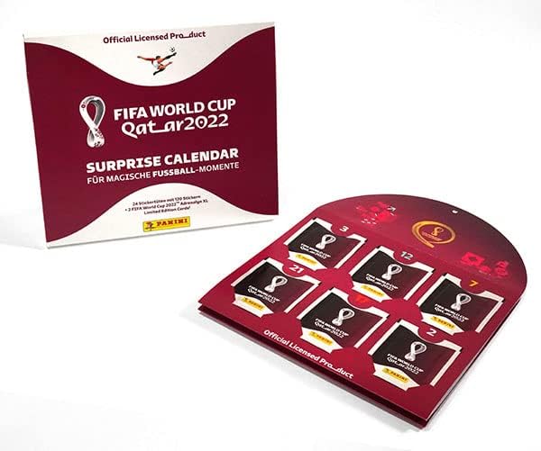 Panini FIFA World Cup Qatar 2022 Offizielle Stickerserie – 1x Adventskalender (Surprise Calendar), M