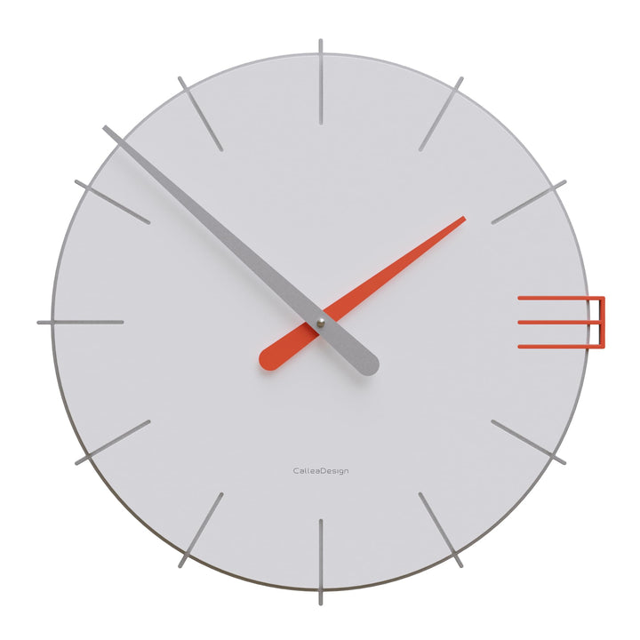 CalleaDesign 42 cm Mike weisse Wanduhr, Weiss