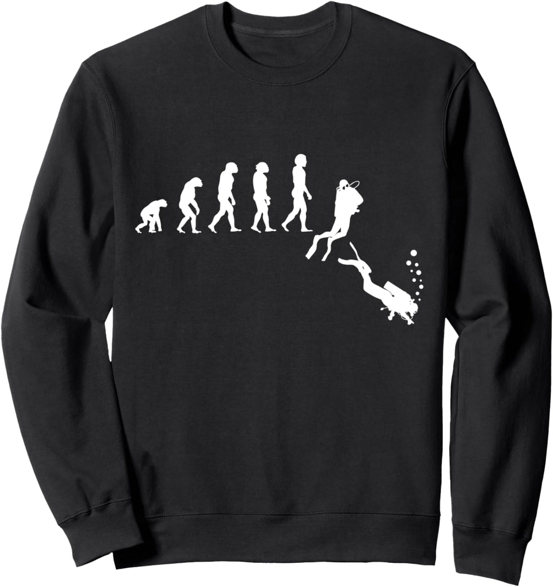 Diving Evolution Scuba Diving Unterwasser Taucher Apnoe Diving Sweatshirt