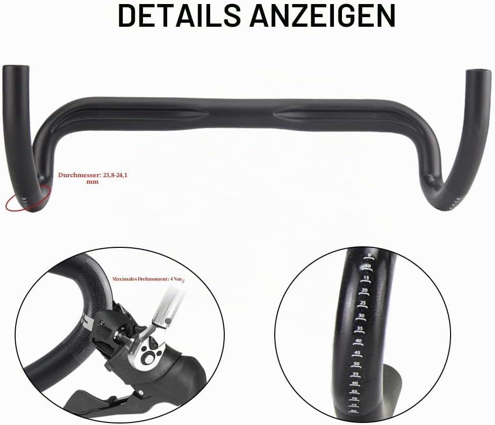 RXL SL Carbon rennrad Lenker schwarz UD matt 31.8 * 420mm fahrradlenker, ohne Logo UD matt 31.8*420m