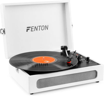 Fenton RP118F - Bluetooth Plattenspieler mit Lautsprecher, Bluetoothsender und Empfänger, Schallplat