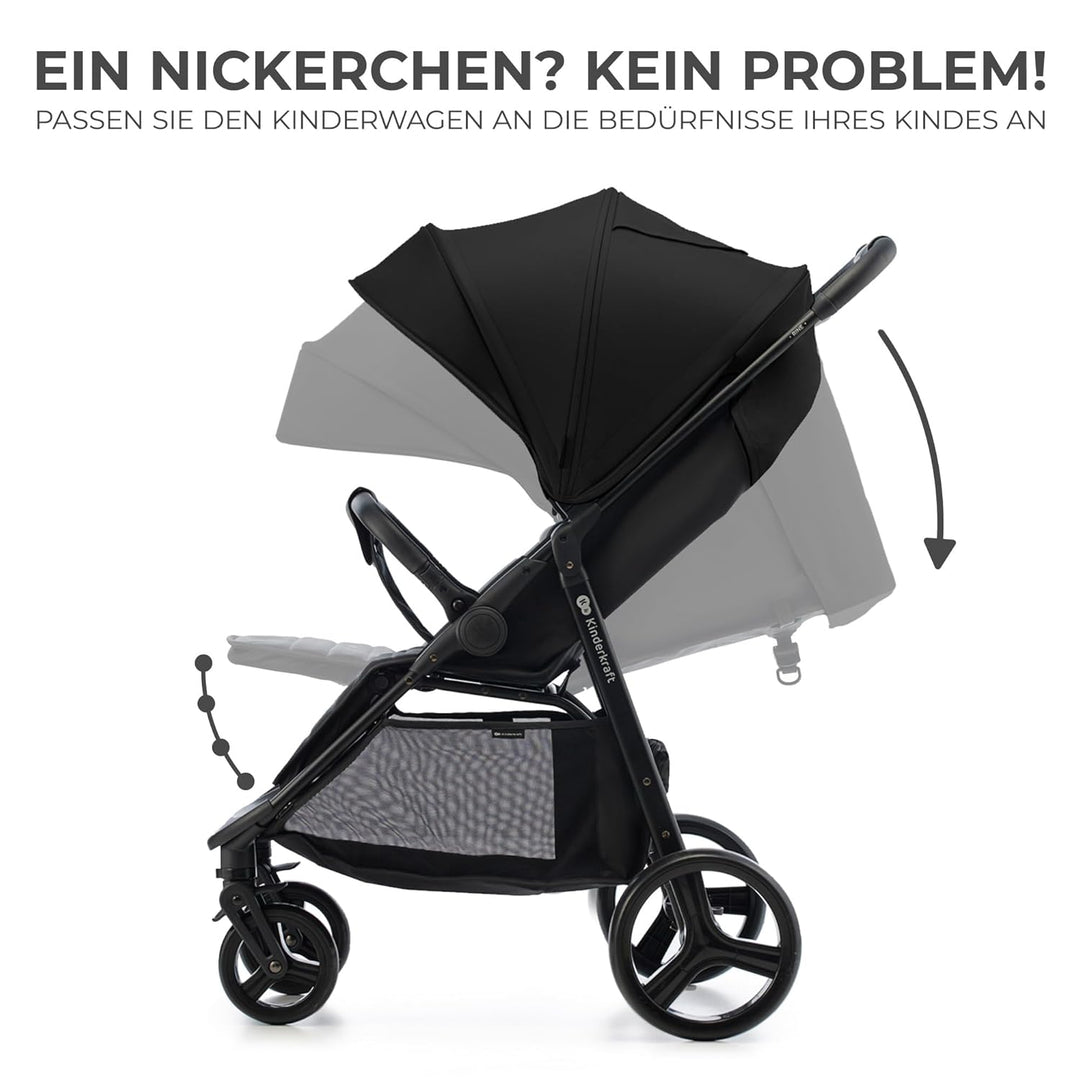 Kinderkraft RINE Buggy bis 22 kg, Kinderwagen, Mit einer Hand zusammenklappbar, wasserfestes Verdeck