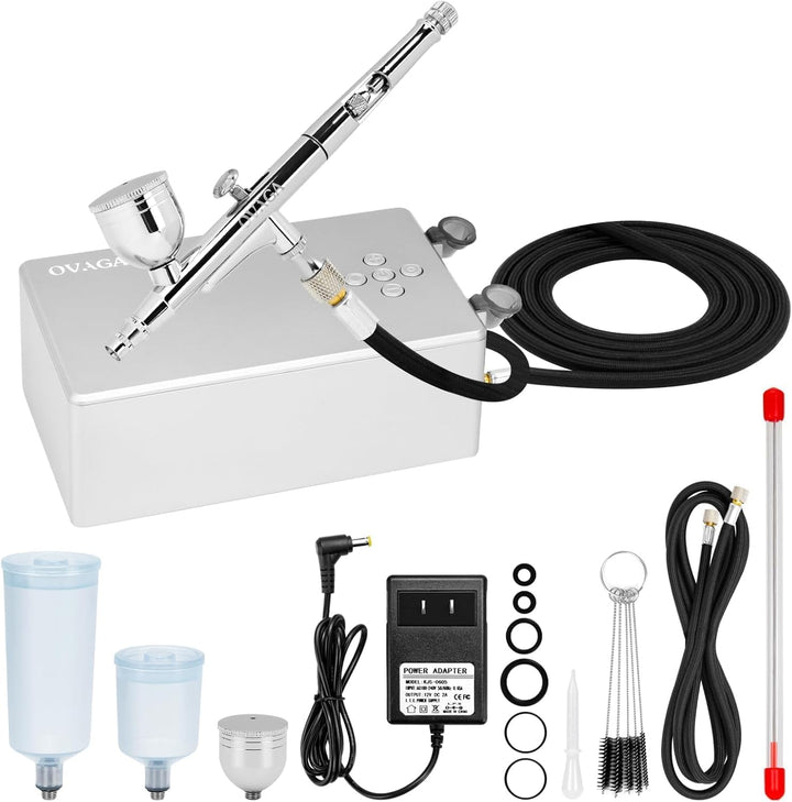 55 PSI Ultra-Leise Airbrush-Set, Dual-Action-Multifunktions-Airbrush-Set mit Kompressor zum Malen, t