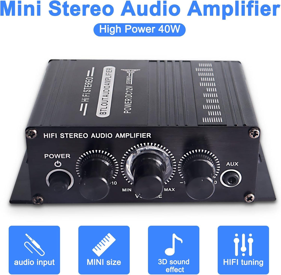 12V HiFi Stereo Audio Verstärker für Auto 2 Kanal HiFi Bass Audio Subwoofer Verstärker für Autos CD