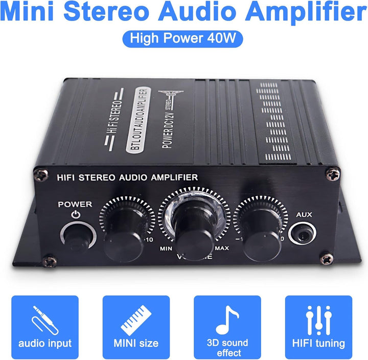 12V HiFi Stereo Audio Verstärker für Auto 2 Kanal HiFi Bass Audio Subwoofer Verstärker für Autos CD