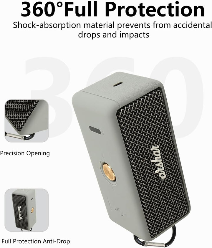 Schutzhülle aus Silikon für Marshall Emberton II tragbare Bluetooth-Lautsprecher – stossfest, staubd