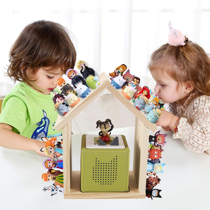 Givilio SpinLodge Holztonie-Regal für Toniebox 1 & 2, magnetische Wandhalterung mit 360° drehbarer B