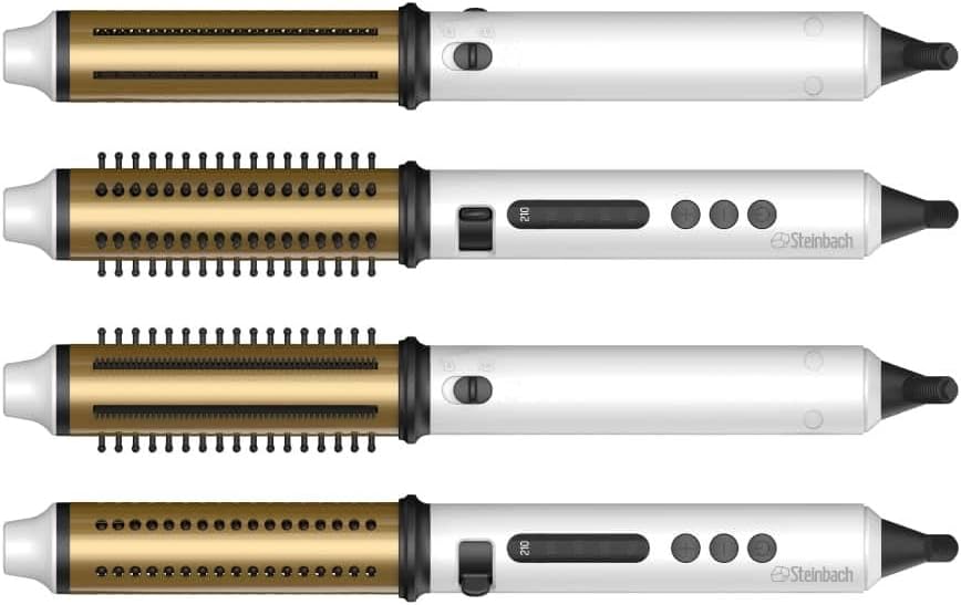 Steinbach Professional Reise-Curler Brush wet und dry mit einziehbaren Bürsten und LED Temperaturreg
