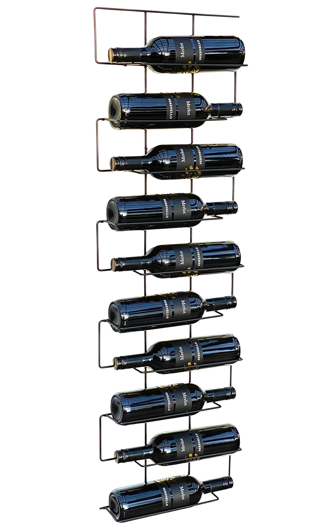 DanDiBo Weinregal Metall Schwarz Wand Schmal 96136 Flaschenregal Flaschenständer Flaschenhalter