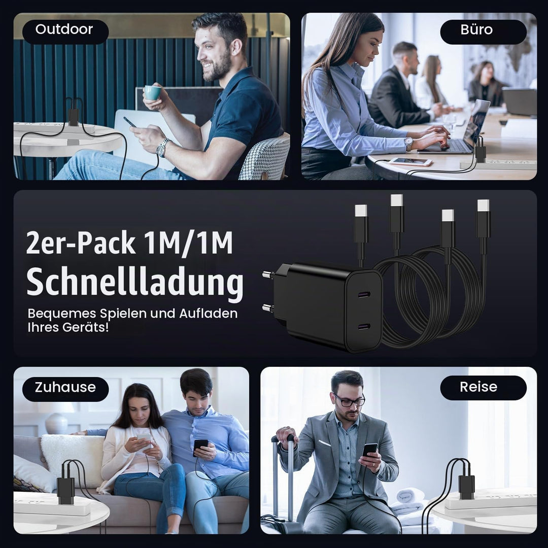 Essri 45W USB C Ladegerät Schnellladegerät für Galaxy S25 S24 S23 S22 S21 Ultra,Usb C Schnellladekab
