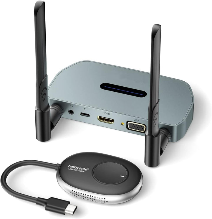 Lemorele Wireless HDMI Transmitter and Receiver,5G HDMI VGA Funkübertragung Unterstützt 8 TXs zu 1RX