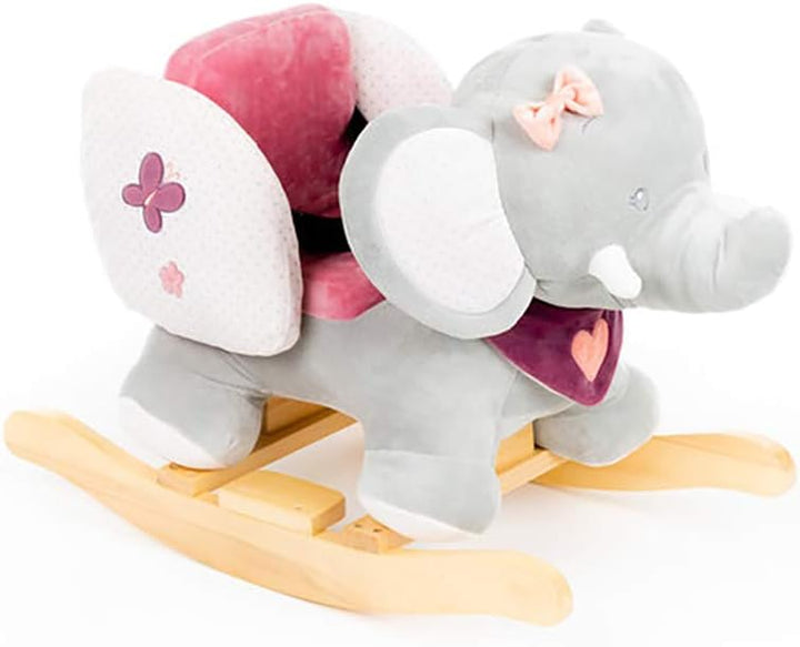 Nattou Schaukeltier Elefant Adèle, 10 - 36 Monate, 60 x 39 x 50 cm, Rosa/Grau, Elefant Adèle