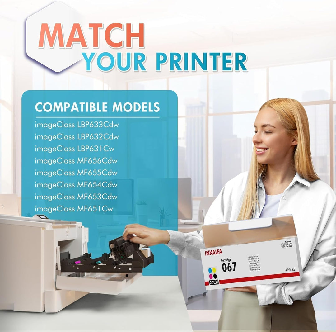 067 067H Toner Set Kompatible für Canon 067 067H für Canon i-SENSYS MF657Cdw MF655Cdw MF651Cw LBP633