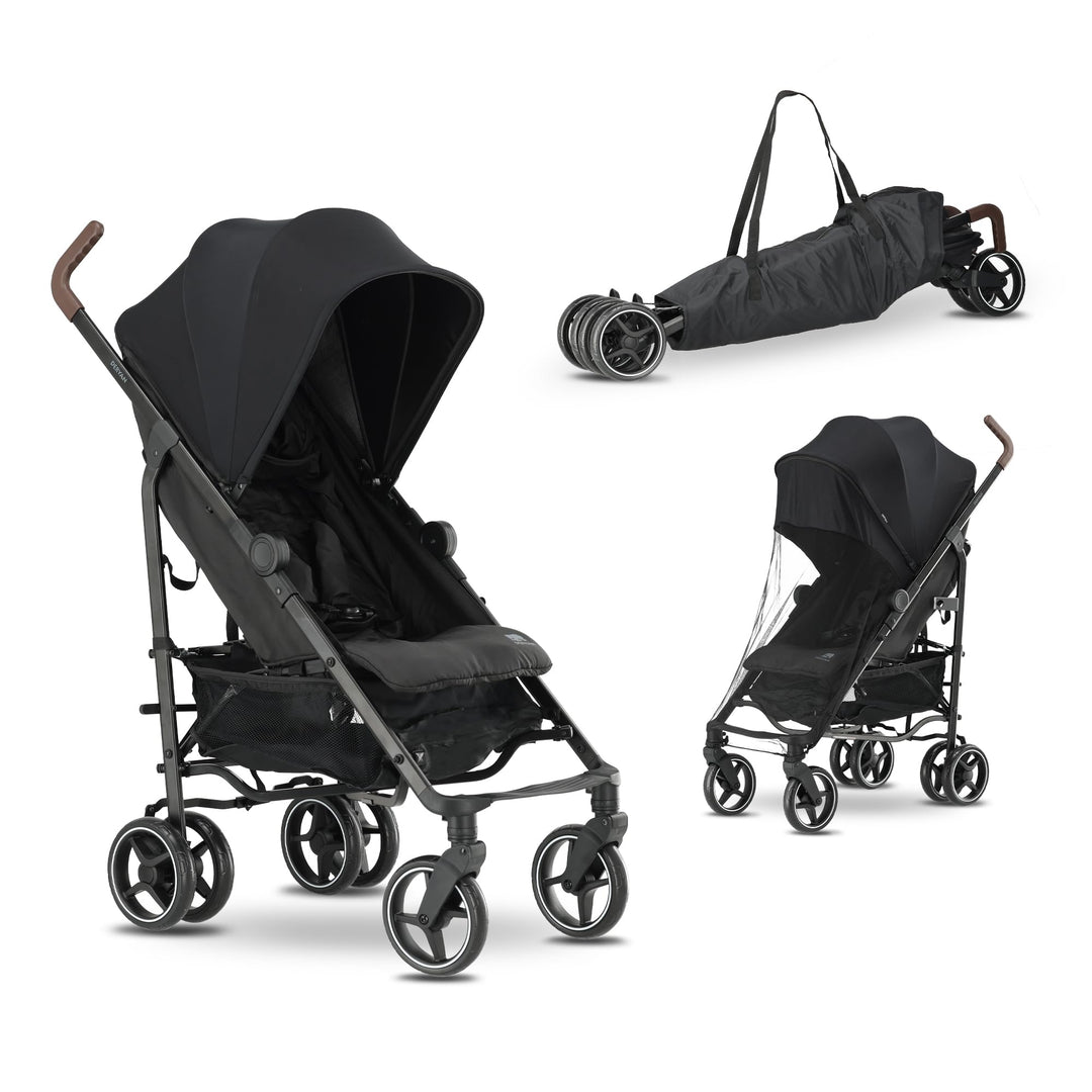 Deryan Bobbie Kinderwagen, Liegebuggy, Sportwagen, Leicht - 8,5kg, Drehbare Vorderräder, Verstellbar