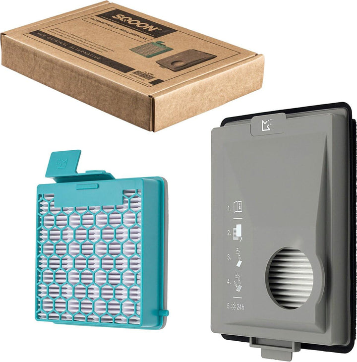 SQOON® Staubsaugerfilter für Miele, Ersatzfilter, Zubehör für Miele Filter, Miele Boost CX1 Filter,