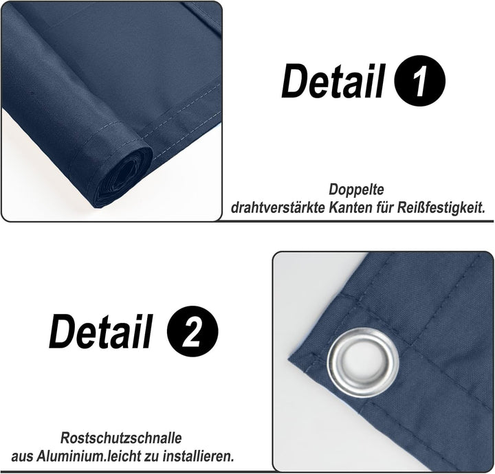 SUNNY GUARD Balkon Sichtschutz Wetterfest 90x500cm Balkonverkleidung Balkonabdeckung Balkonumspannun