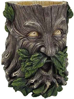 Pacific Giftware Skulpturale Garten Baummann Greenman Blumentopf für Drinnen Wand-Aussenleuchte Häng