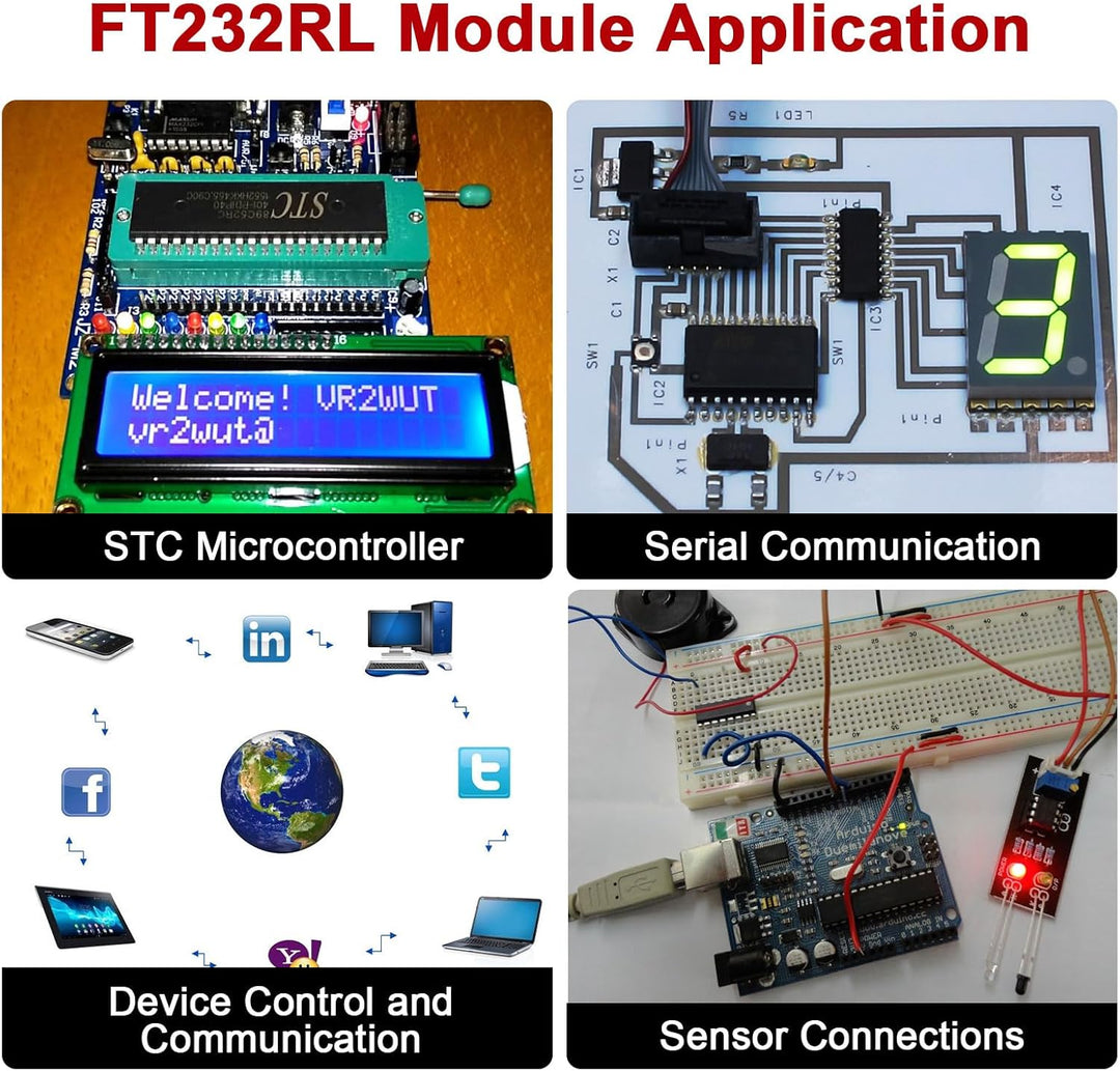 USB-C zu TTL Serial Adapter mit FT232RL RUIZHI 3 Stück FT232RL Modul für 3.3V und 5V Mini USB zu TTL