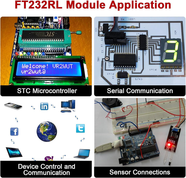 USB-C zu TTL Serial Adapter mit FT232RL RUIZHI 3 Stück FT232RL Modul für 3.3V und 5V Mini USB zu TTL