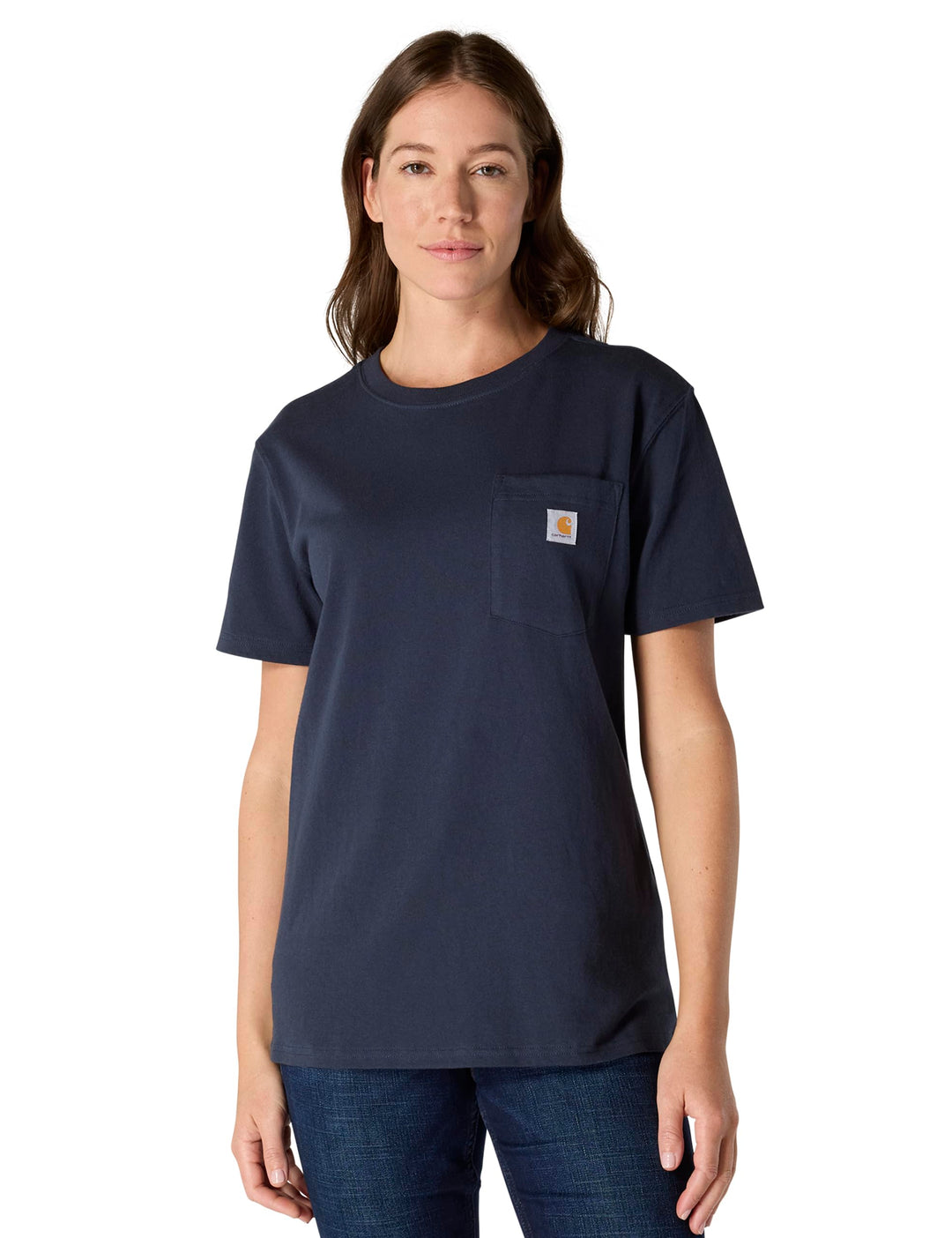 Carhartt Bekleidung Logo T-Shirt grün XS Marineblau, XS Marineblau