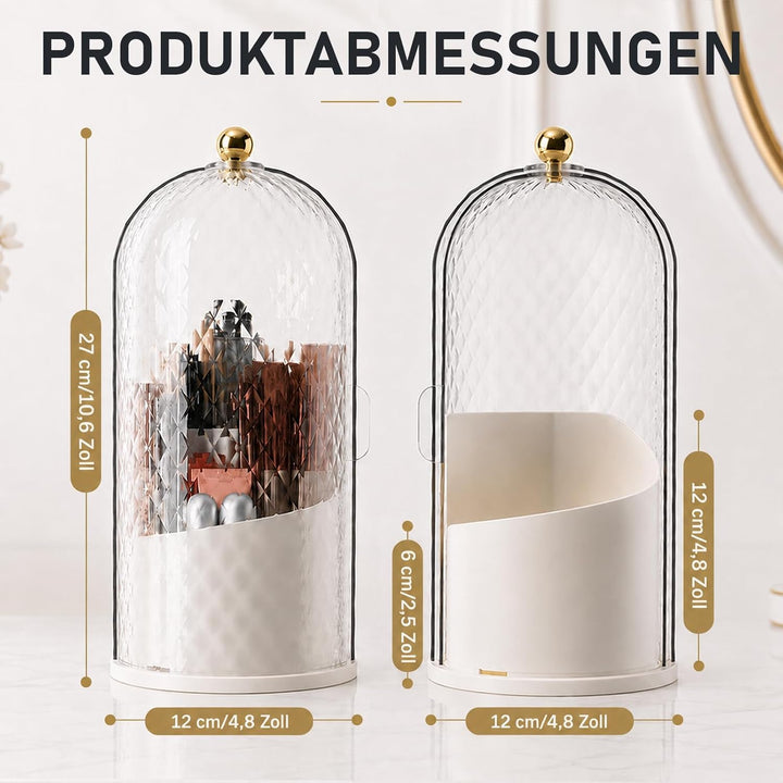 FAVORTALK Make-Up Pinselhalter mit Deckel, 360 Drehbare Makeup Pinsel Veranstalter Staubdicht Pinsel