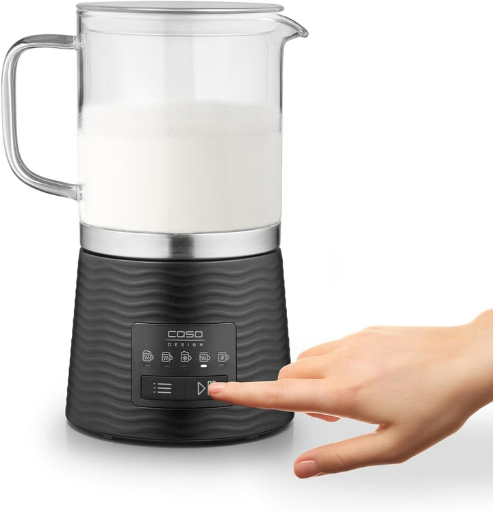 CASO CappuLatte - elektrischer Milchaufschäumer, cremiger Milchschaum, Milchschäumer heiss & kalt, K