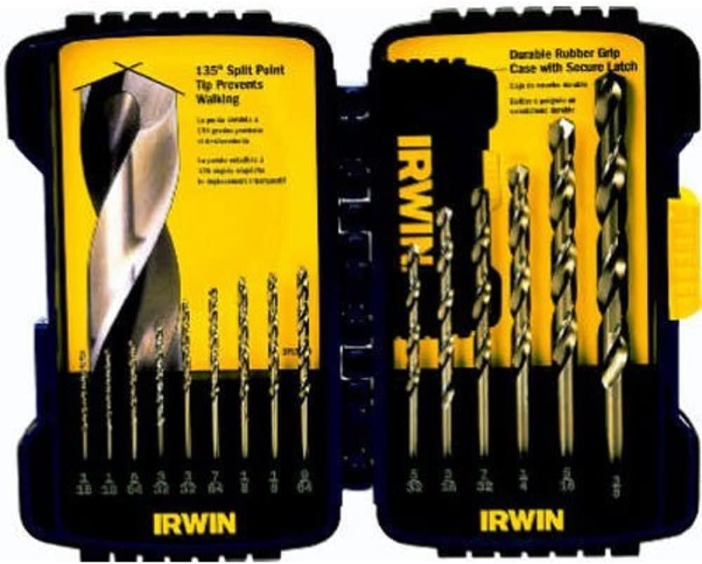 Irwin Industrial Tools Spiralbohrer-Set mit geradem Schaft, Länge, 316015, Kobalt, 15pc 15pc Kobalt,