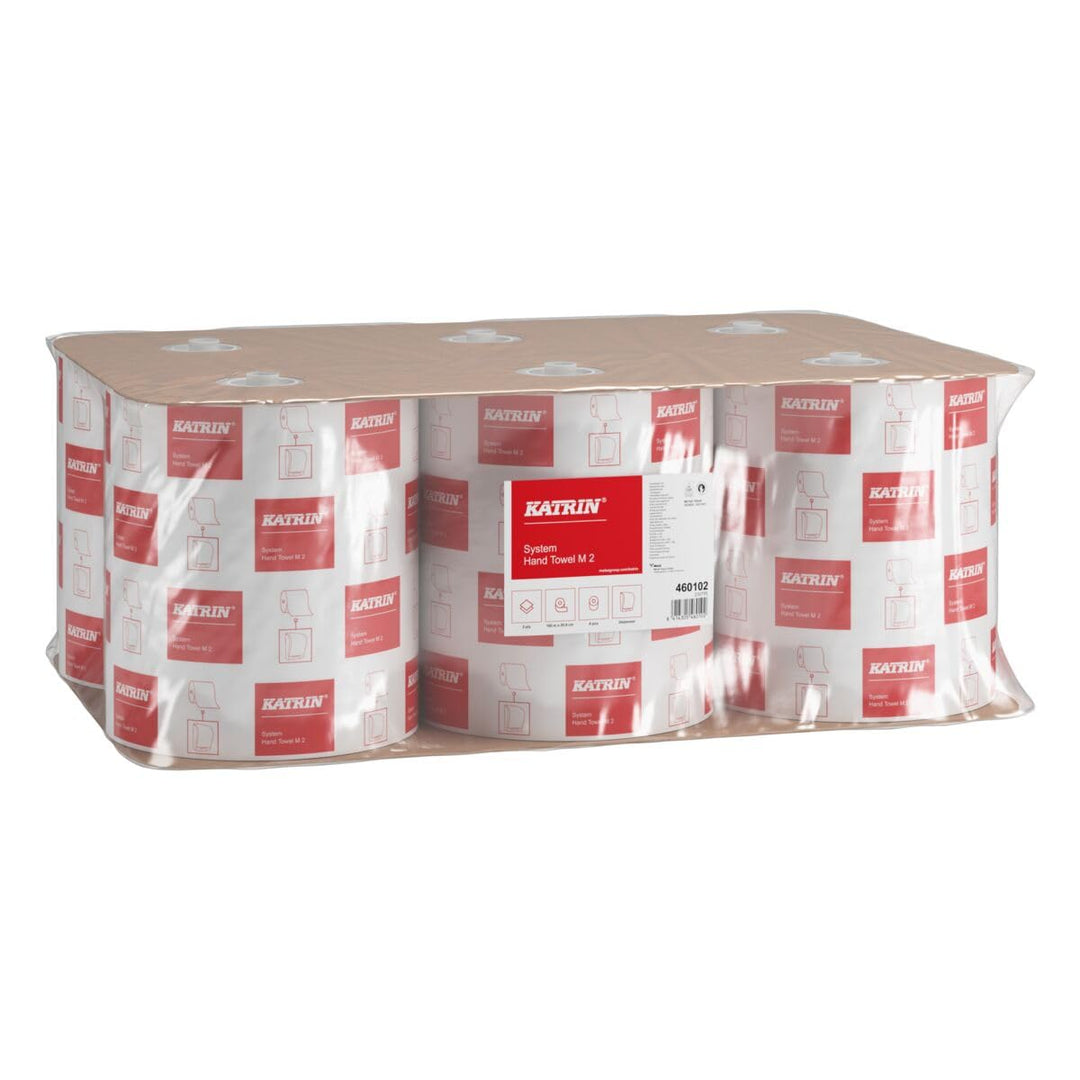 Katrin 460102 Classic System M2 Handtuchrolle, 2-lagig (6-er Pack) 6 stück (1er Pack) Single, 6 stüc