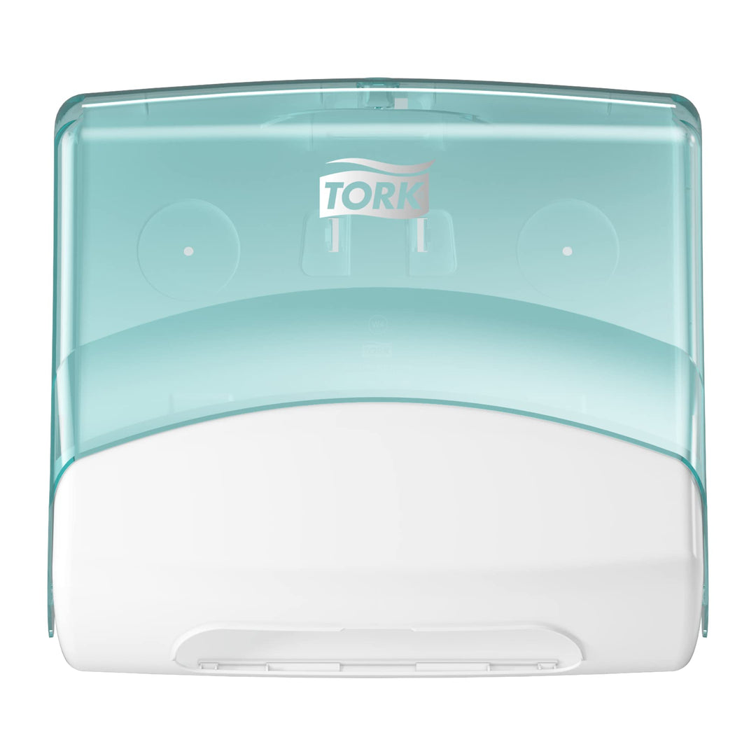 Tork Einzeltuchspender Weiss und Türkis W4, Wandmontage, Performance Linie, 654000, Spender