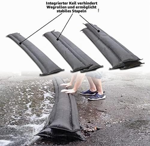 Quick Dam QD610-1 Wasseraktivierte Flutbarriere, 1 Packung, Schwarz, 10-ft 10-ft 1 Stück, 10-ft 1 St