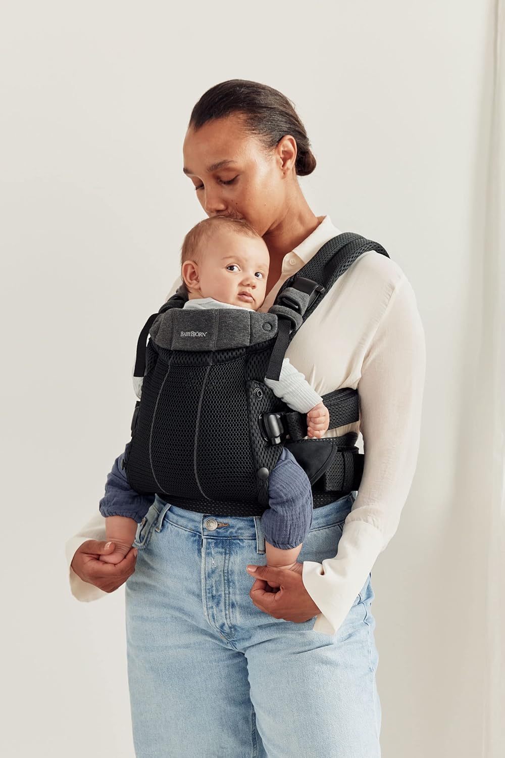 BabyBjörn Babytrage Harmony, 3D-Netzstoff, Schwarz 3D-Netzstoff Schwarz, 3D-Netzstoff Schwarz