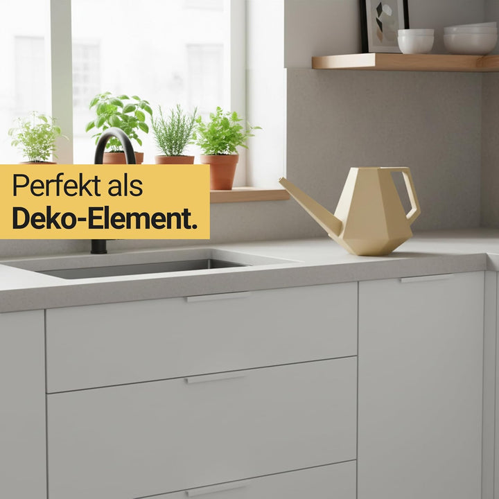 Watering Can Premium Giesskanne 1L Mittel Erdnussbraun, Giesskanne Zimmerpflanzen Indoor Outdoor, Bl