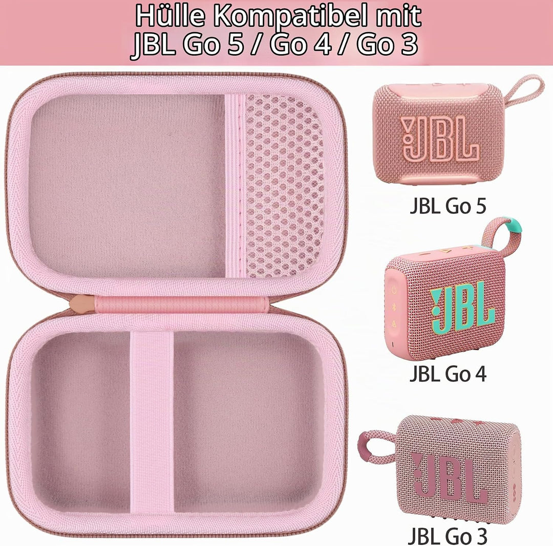 co2CREA Hart Reise Schutz Hülle Etui Tasche für JBL GO 5 /GO 4 /GO 3 tragbarer Bluetooth Lautspreche