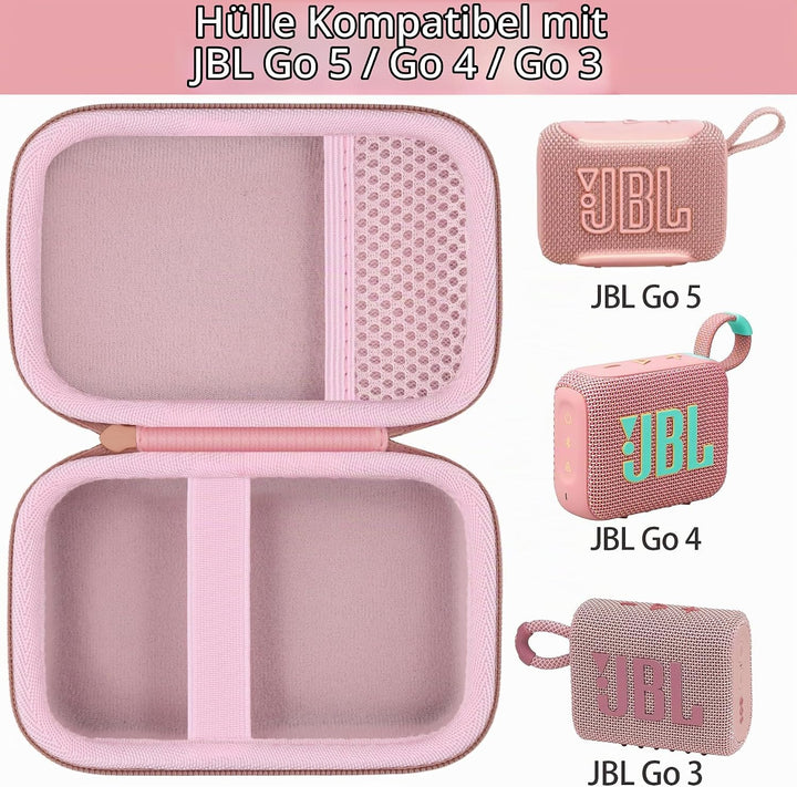 co2CREA Hart Reise Schutz Hülle Etui Tasche für JBL GO 5 /GO 4 /GO 3 tragbarer Bluetooth Lautspreche