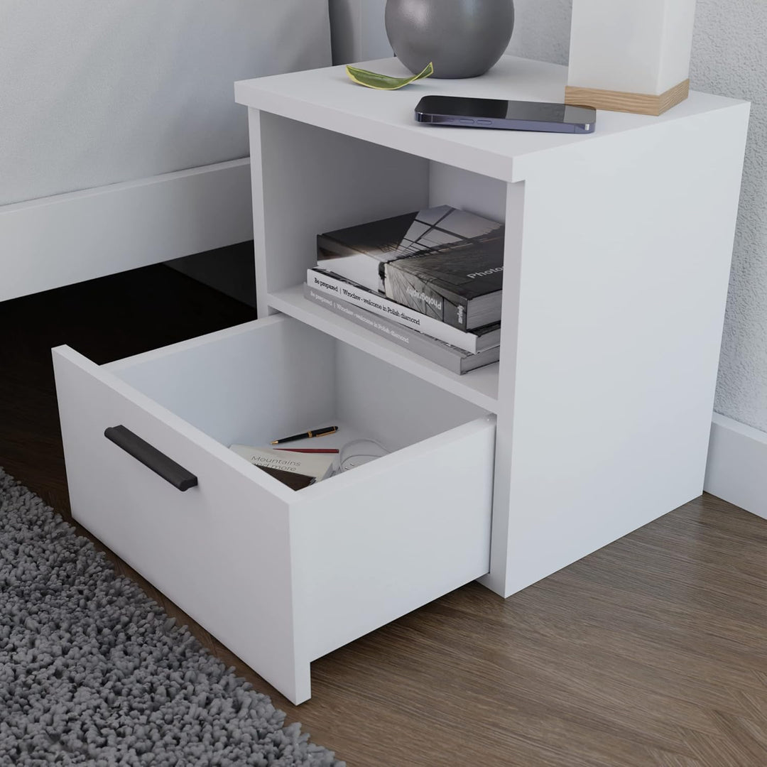 Home Glow Nachttische, Nachttischschubladen, Nachttischschrank, 1 Schublade, Beistelltisch mit Ablag