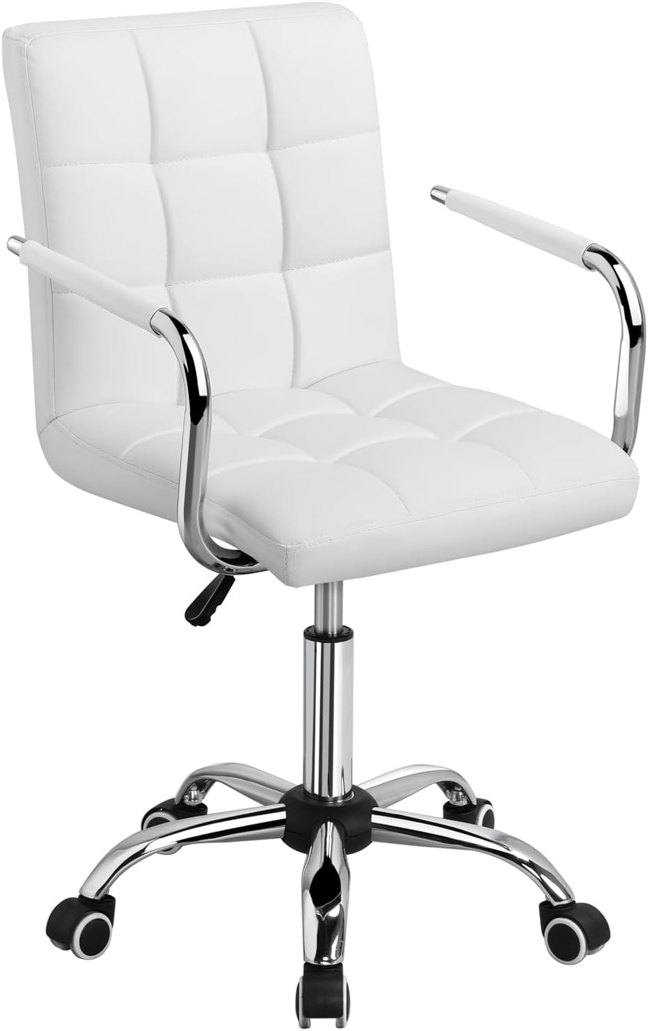Yaheetech Bürostuhl Drehstuhl Schreibtischstuhl Drehocker Arbeitshocker, aus Kunstleder