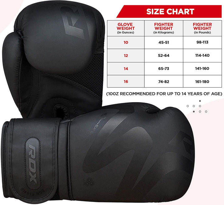 RDX MMA Handschuhe für Kampfsport | Genehmigt von SMMAF | Maya Hide Leder Trainingshandschuhe Sparri