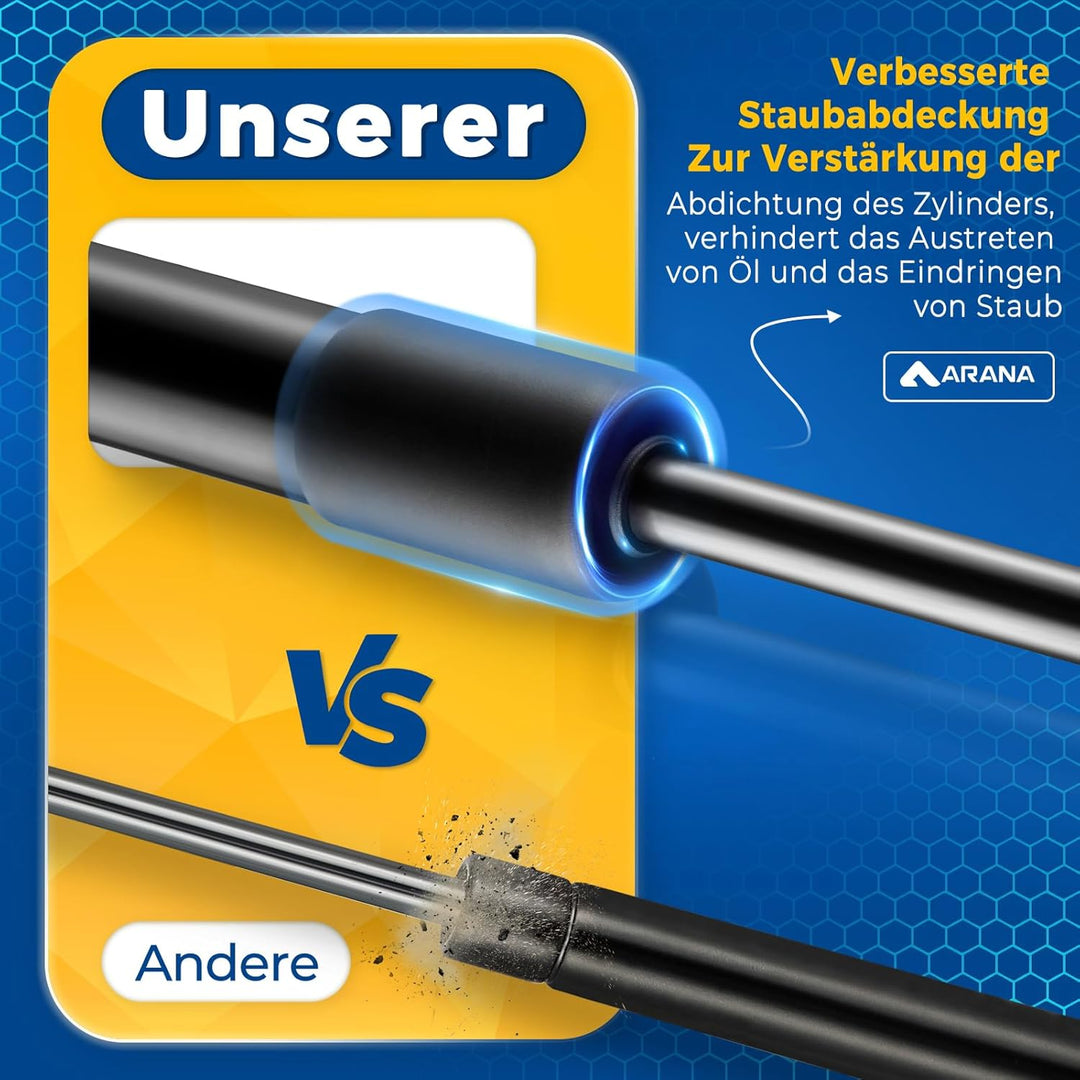 Arana 2x Heckklappe Dämpfer Gasdruckfeder kompatibel mit Audi A6 Quattro/Avant (2005-2011) Wagon 4-D