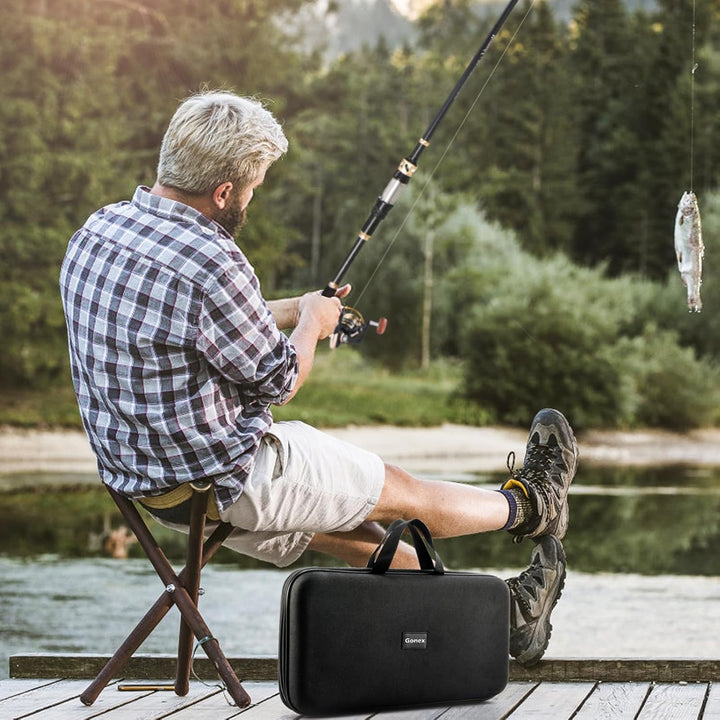 Gonex Teleskop-Angelrute und Rollen-Set mit Angelschnur, Angelköder-Set und Zubehör und Tragetasche