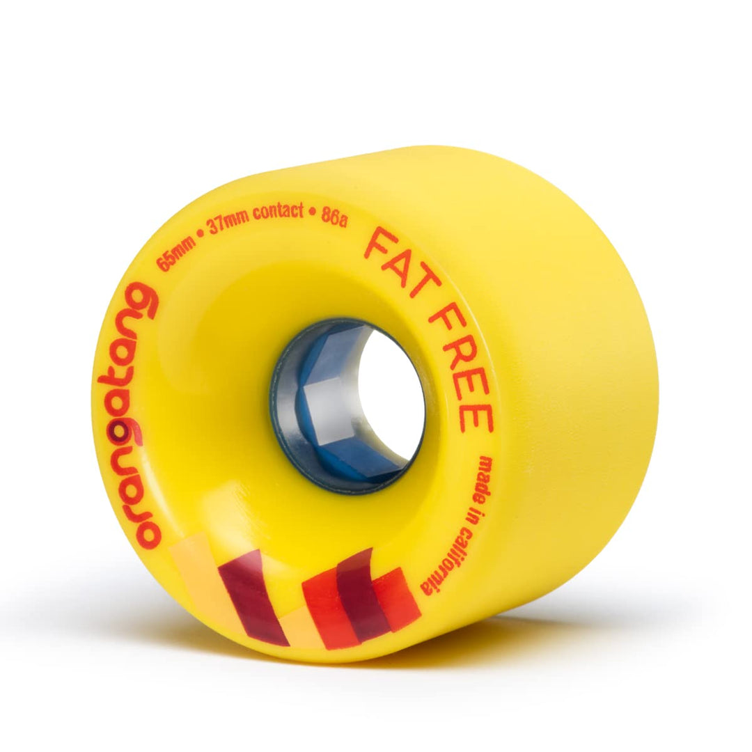 Orangatang Fat Free 65 mm Freeride Longboard Skateboard Wheels (Set of 4) uni Einheitsgrösse, uni Ei