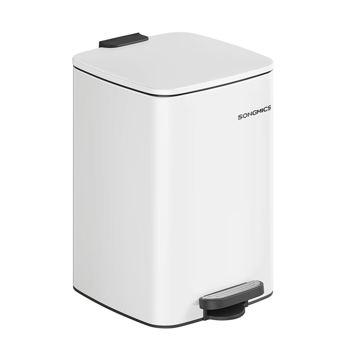 SONGMICS Mülleimer Küche, 20 Liter Abfalleimer, Tretmülleimer, Stahl, mit Inneneimer, Softclose, Off