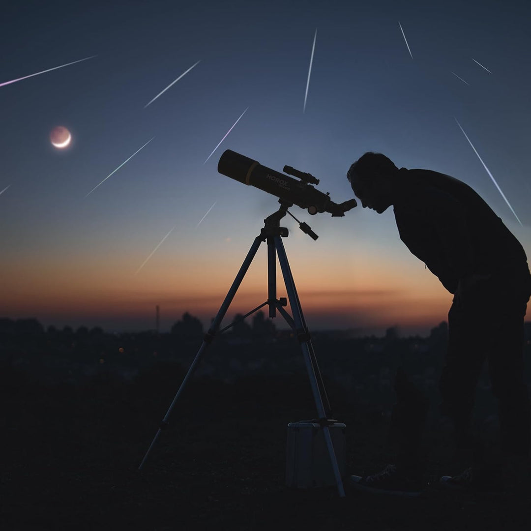 Teleskop 80mm Öffnung 500mm Refraktor Teleskop für Erwachsene, Teleskop für Kinder Anfänger w. Pro S