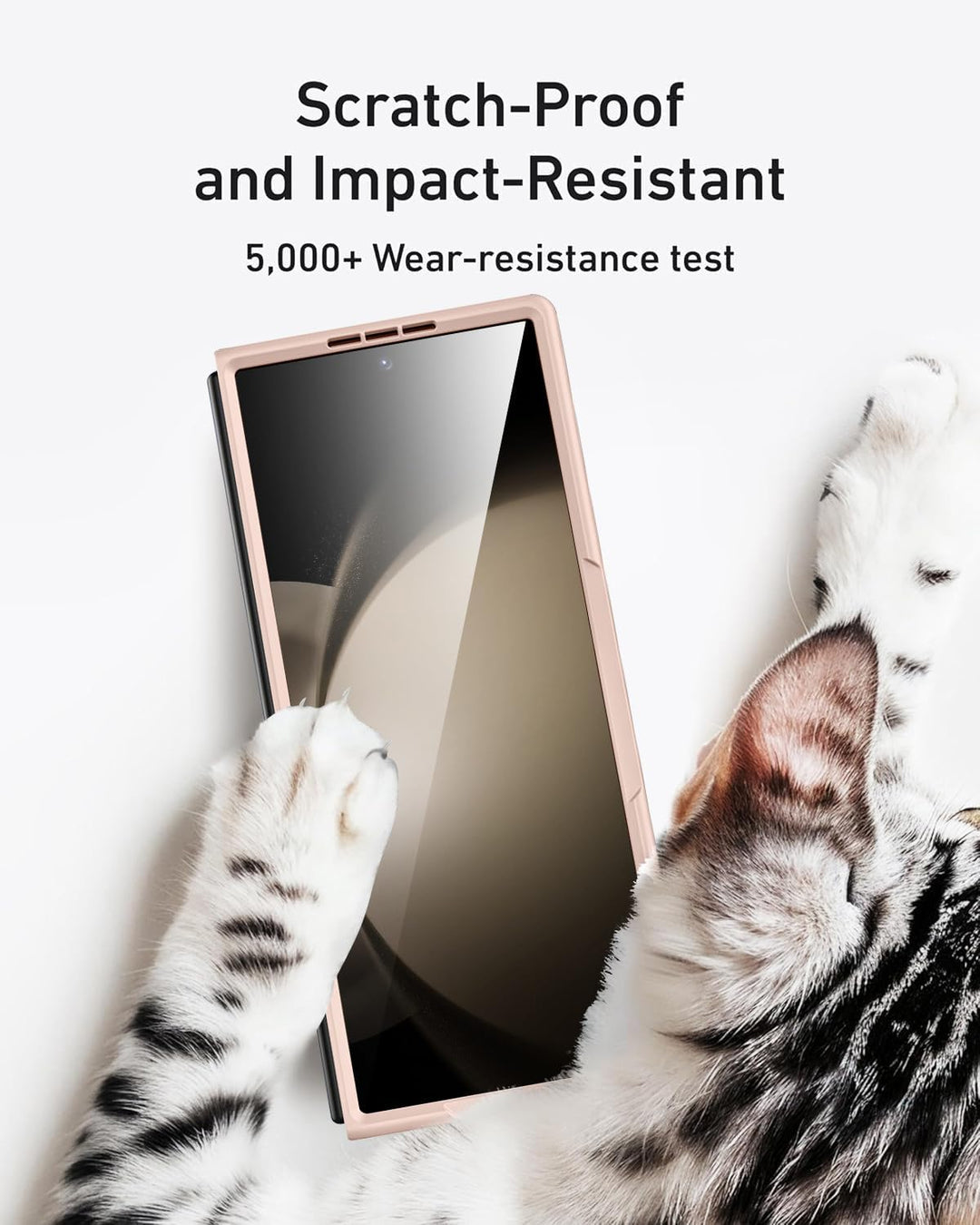 Miimall Kompatibel mit Samsung Galaxy Z Fold 5 Hülle mit S-Pen & Stifthalter, [Anti-SPY Displayschut